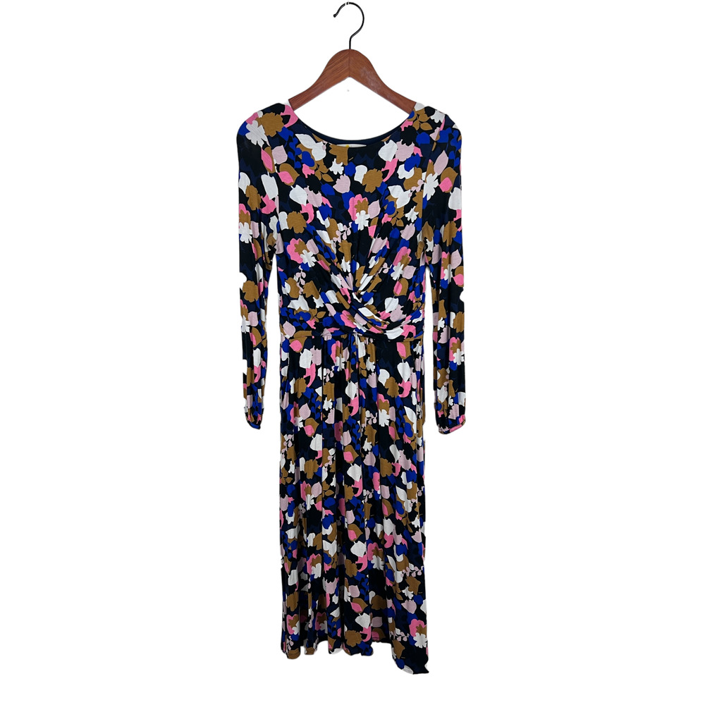 Boden Twist Front Floral Jersey Dress